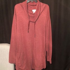 Red cowl neck sweater sz 4X